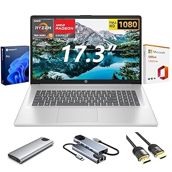 Windows11‼️Corei7‼️SSD128G‼️Wi-Fi 250M bps‼️ Amazon.com: HP 17 Inch Laptop Touchscreen Computer, 17.3